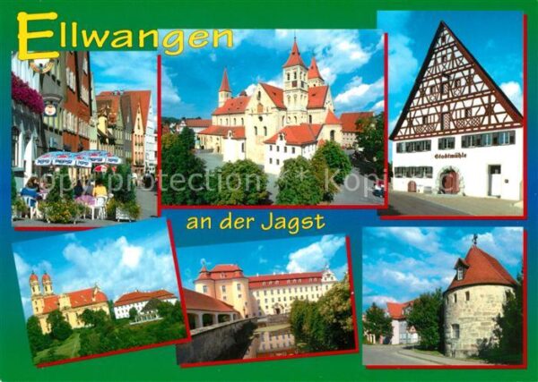 Ellwangen Jagst Strassencafe Kirchen Stadtmühle Schloss