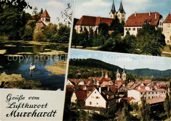 Murrhardt Feuersee mit Walterichskapelle Stadtkir