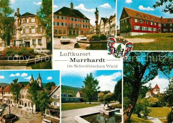 Murrhardt Brunnen Schloss Marktplatz Teilansichte