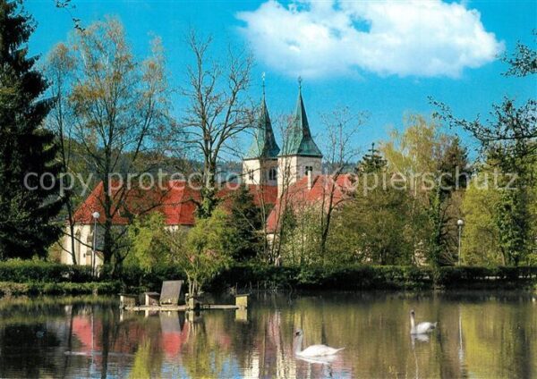 Murrhardt Feuersee mit Ev Stadtkirche