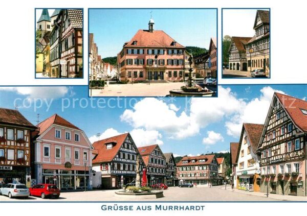 Murrhardt Untere Schulgasse mit Stadtkirche Ratha