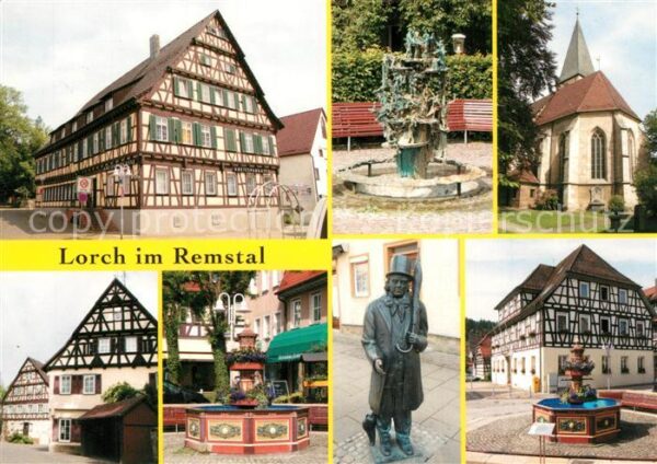 Lorch Wuerttemberg Fachwerkhaus div Brunnen Kirche