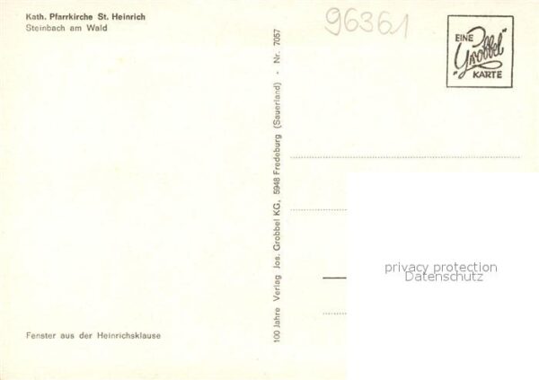 Steinbach Wurmannsquick Kath Pfarrkirche St Heinrich – Bild 2