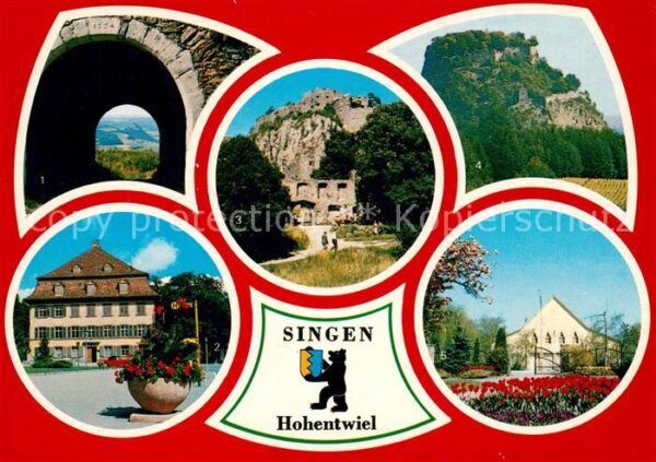 Singen Hohentwiel Ruinendurchblick Schloss des Grafen von