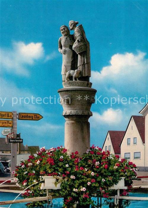 Sindelfingen Marktbrunnen mit Schwätzweibern