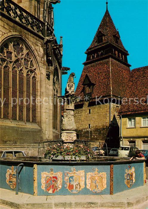 Schwaebisch Gmuend Löwenbrunnen mit Münster