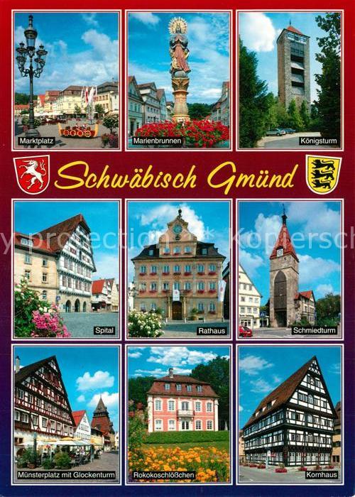 Schwaebisch Gmuend Markt Marienbrunnen Königsturm Spital R