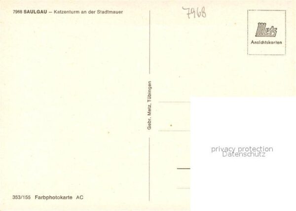 Saulgau Katzenturm an der Staumauer – Bild 2