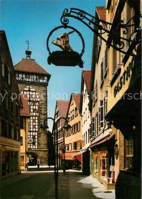 Reutlingen BW Katharinenstrasse mit Tübinger Tor