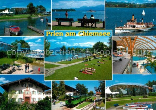 Prien Chiemsee Teilansichten Fahrgastschiff Schwimmbad