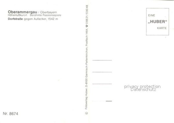 Oberammergau Dorfstrasse mit Aufacker – Bild 2