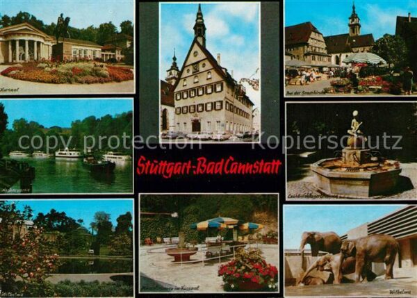Bad Cannstatt Kursaal Rathaus Markt Kurparksee Brunne