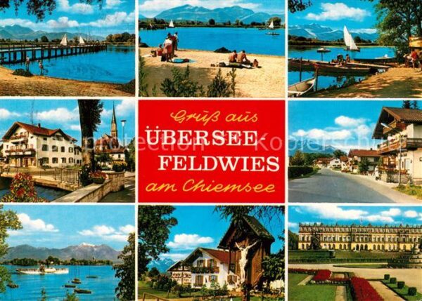 Feldwies Seebrücke Strand Ortsansichten Chiemsee