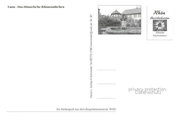 Tann Rhoen Denkmal Kirche Stadttor Brunnen Panoram – Bild 2