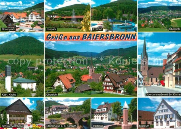 Baiersbronn Schwarzwald Rosenplatz Kurpark Freibad Panorama Kat