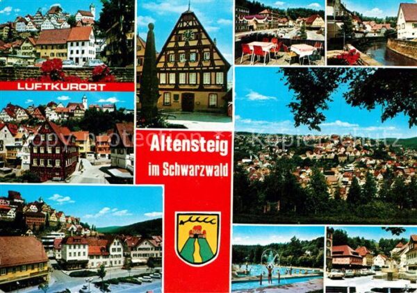 Altensteig Schwarzwald Orts und Teilansichten Panorama