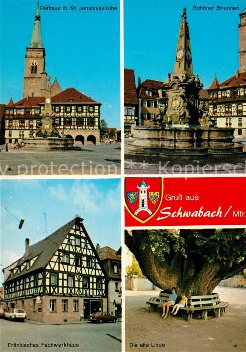 Schwabach Rathaus St Johanniskirche Schöner Brunn