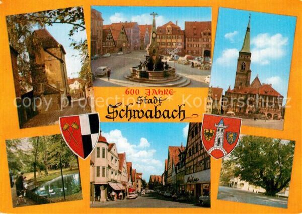 Schwabach Burg Schöner Brunnen Kirche Schwanentei