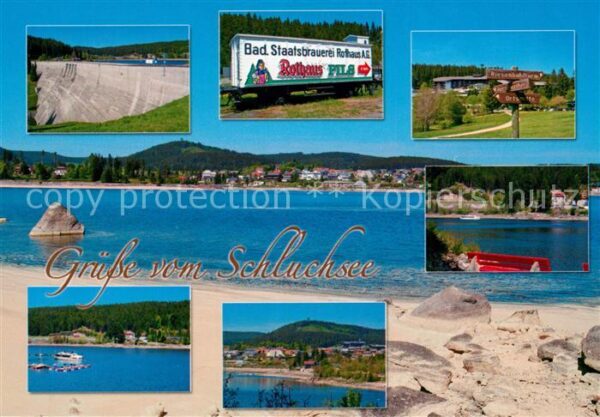 Schluchsee Staumauer Rothauswagen Wegweiser Seepar
