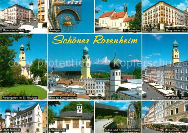 Rosenheim Bayern Max Josef Platz Ausleger St Sebastian B