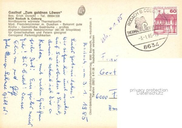 Rodach Coburg Gasthof Zum goldnen Löwen Brunnen – Bild 2