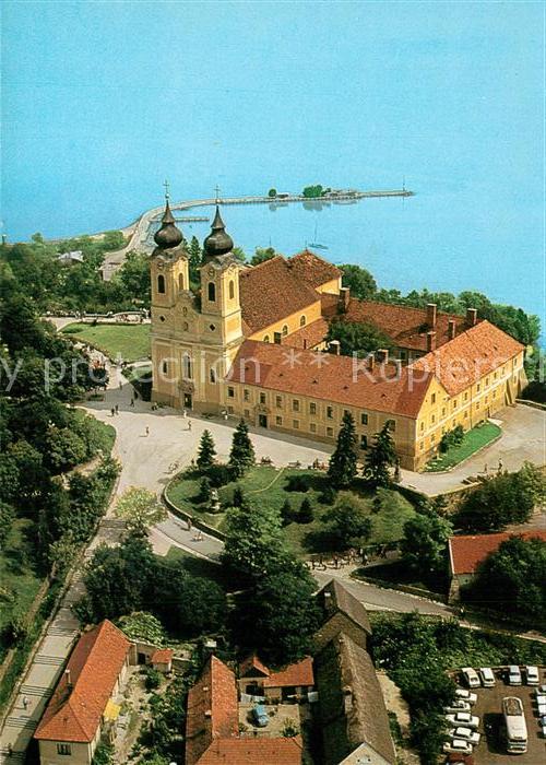 Tihany Fliegeraufnahme mit Abteikirche