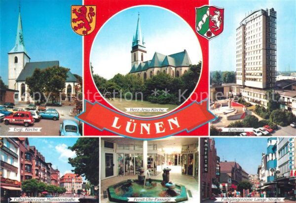 Luenen Ev Kirche Herz Jesu Kirche Rathaus Fuss