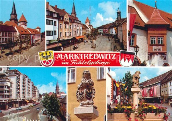 Marktredwitz Strassenpartien Erker Löwenstatue