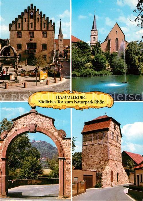 Hammelburg Rathaus Kath Stadtpfarrkirche Mahlersch