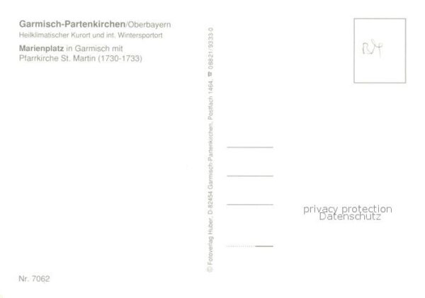 Garmisch-Partenkirchen Marienplatz mit Pfarrkirche – Bild 2