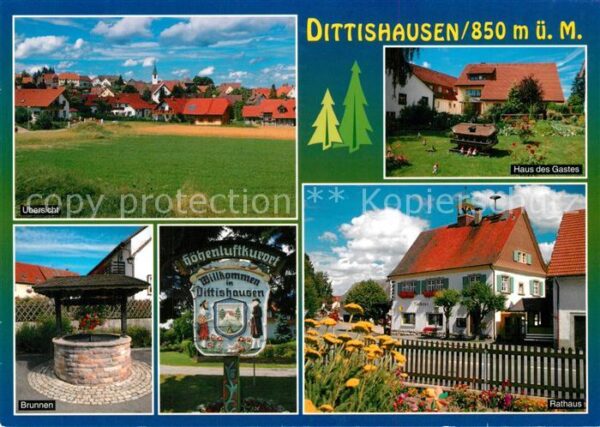 Dittishausen Teilansicht Haus des Gastes Brunnen Ort