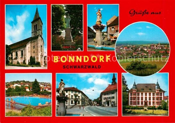 Bonndorf Schwarzwald Kirche Denkmal Schwimmbad Strasse Schlo