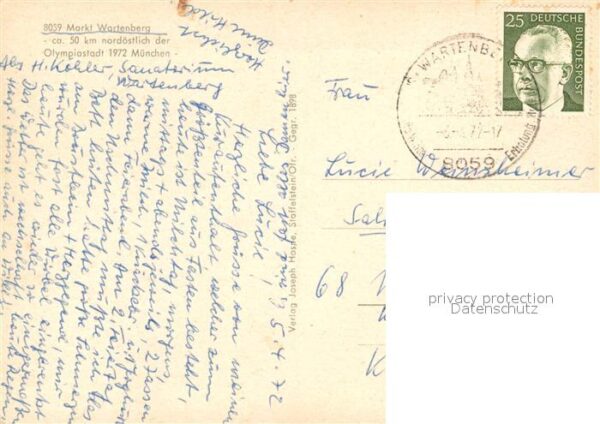 Wartenberg Oberbayern Kirche Schloss Strassenpartie – Bild 2