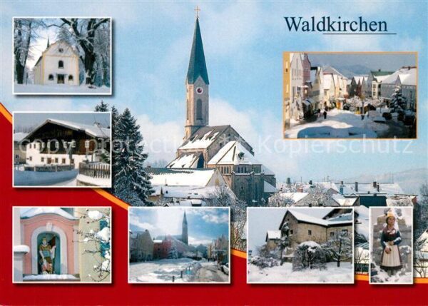 Waldkirchen Niederbayern Orts und Teilansichten Kirche
