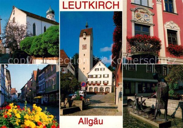 Leutkirch Kirche Strasse Marktplatz Hausfassade m