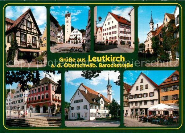 Leutkirch Fachwerk Marktplatz Rathaus Kirche Stra