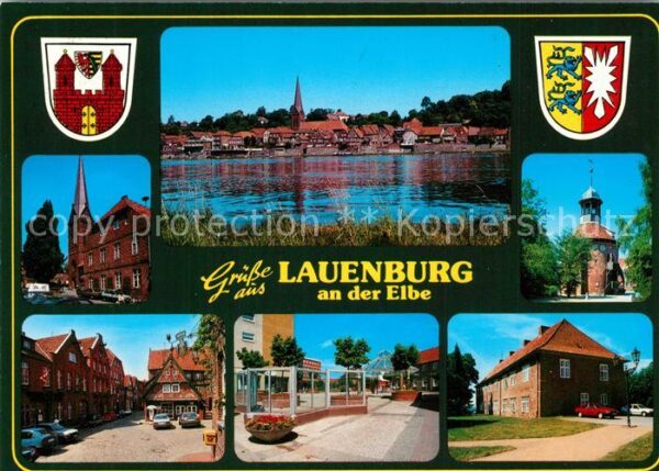 Lauenburg Elbe Stadtansicht Rathaus Marktplatz Teilans