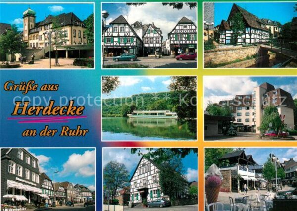 Herdecke Ruhr Rathaus Fachwerkhäuser Ruhrpartie Teila