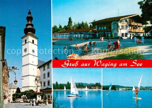 Waging See Kirche Strandbad Seepartien