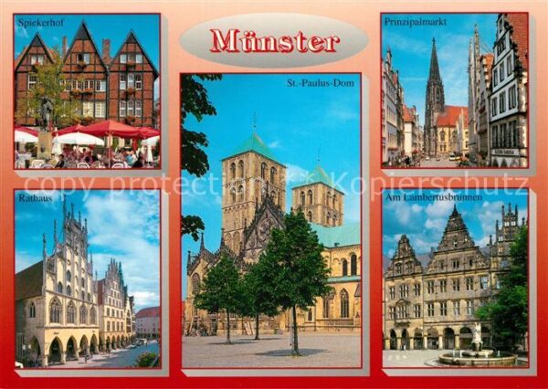 Muenster Westfalen Spiekerhof Rathaus St Paulus Dom Prinzi