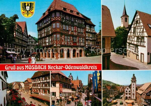 Mosbach Baden Palmsches Haus Kirche Markt Fachwerkhäu