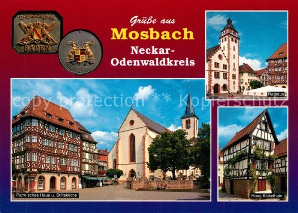 Mosbach Baden Palmsches Haus Stiftskirche Rathaus Hau