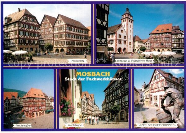 Mosbach Baden Marktplatz Rathaus Palmsches Haus Haupt