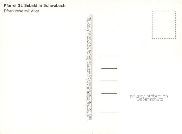 Schwalbach Bad Pfarrei St Sebald Pfarrkirche mit Altar – Bild 2