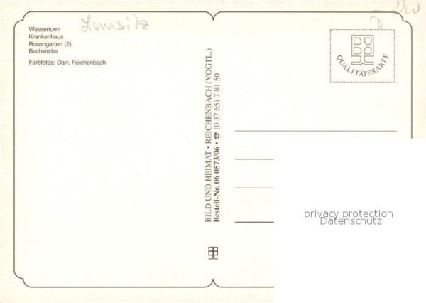 Forst Lausitz Wasserturm Krankenhaus Rosengarten Bach – Bild 2