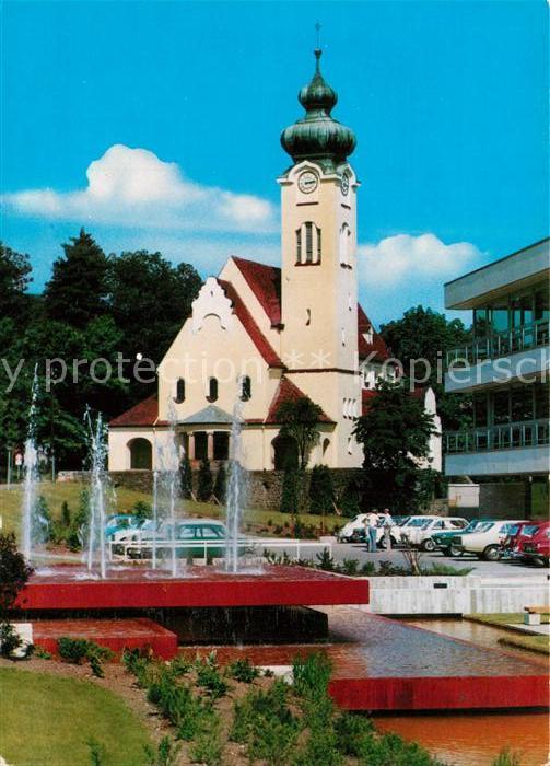 Bad Brueckenau Marienkirche Wasserfontäne