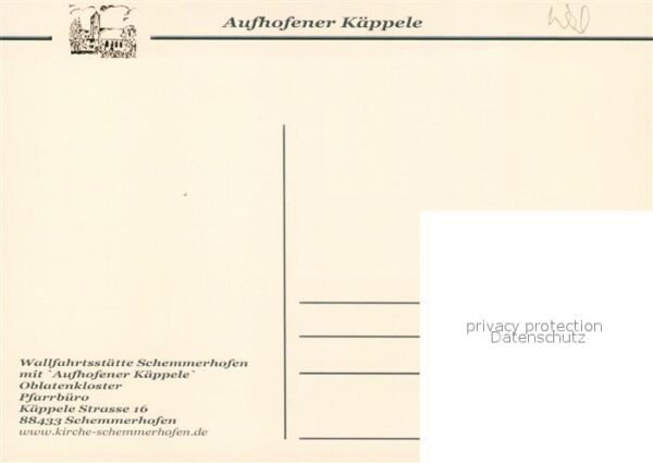 Schemmerhofen Aufhofener Käppele Oblatenkloster Pfarr – Bild 2