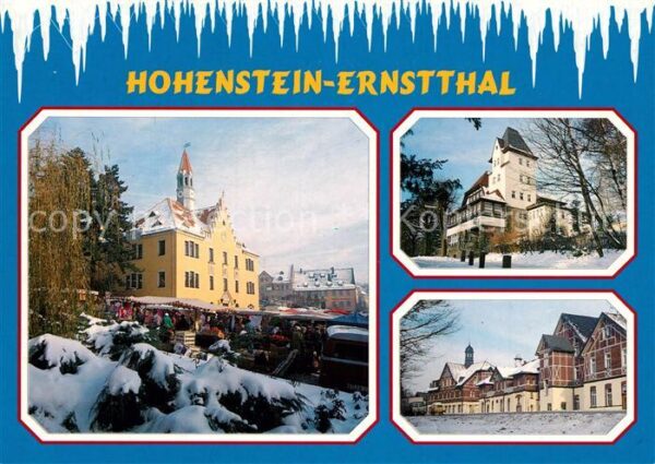 Hohenstein-Ernstthal Marktplatz Rathaus Berggasthaus Pfaffen