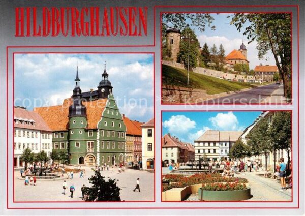 Hildburghausen Rathaus Stadtmauer Christuskirche Markt