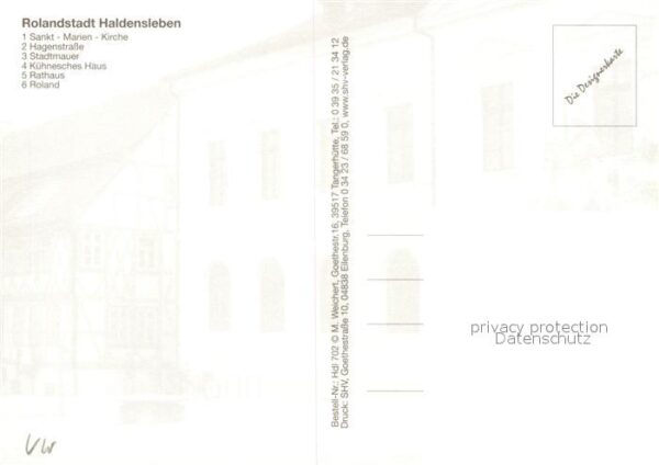 Haldensleben Kirche Sankt Marien Hagenstraße Stadtma – Bild 2